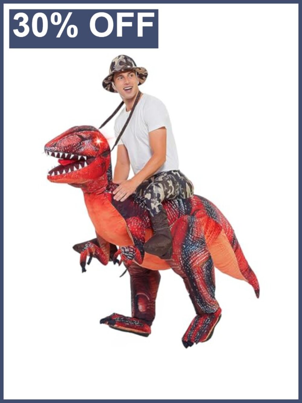 Inflatable Dinosaur T-Rex Costume Adult Blow Up Halloween Cosplay